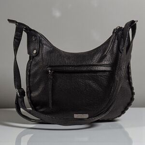 Jessica Simpson Selena Crossbody  Meteorite Black Faux Leather